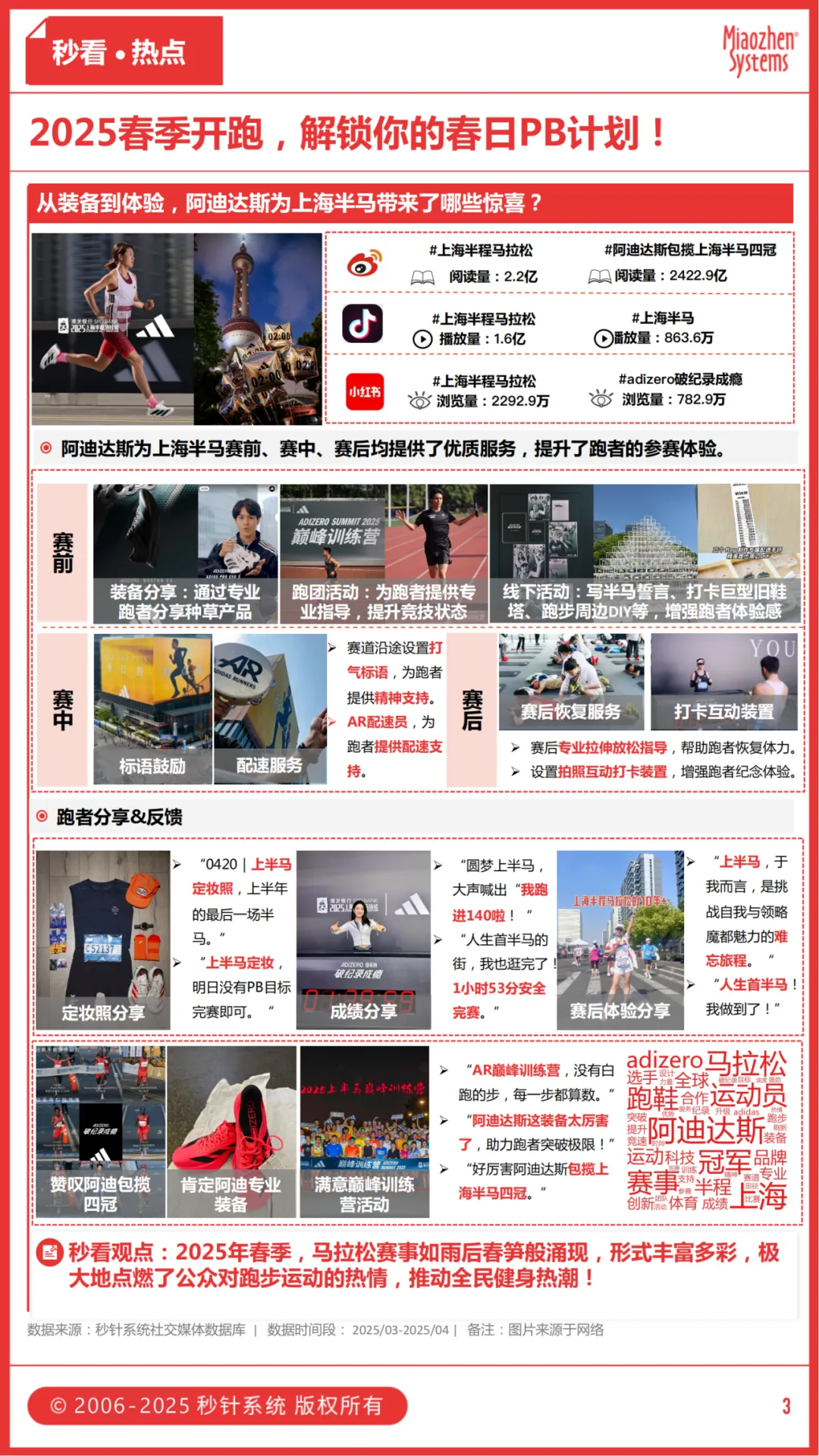 阿迪达斯如何用沉浸式体验点燃上海半马？春季跑鞋科技pk，跑出竞速美学风？丨insightflow秒看·鞋服